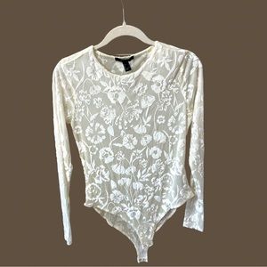 Floral & lace, sexy leotard/bodysuit